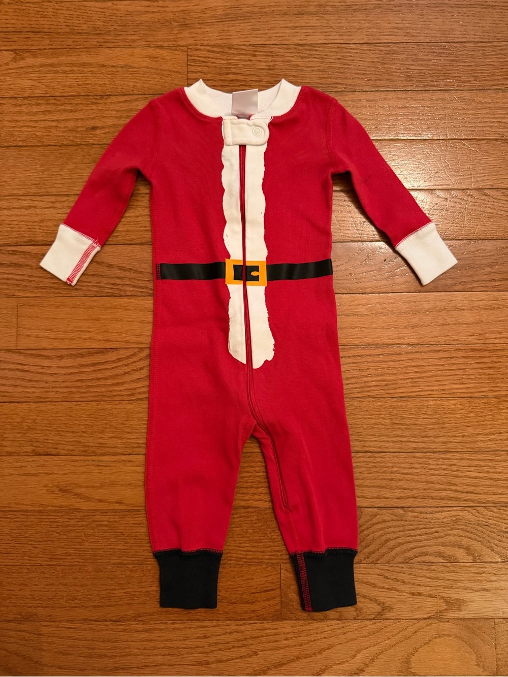 Hanna Andersson Santa Suit One Piece Zipper Pajamas